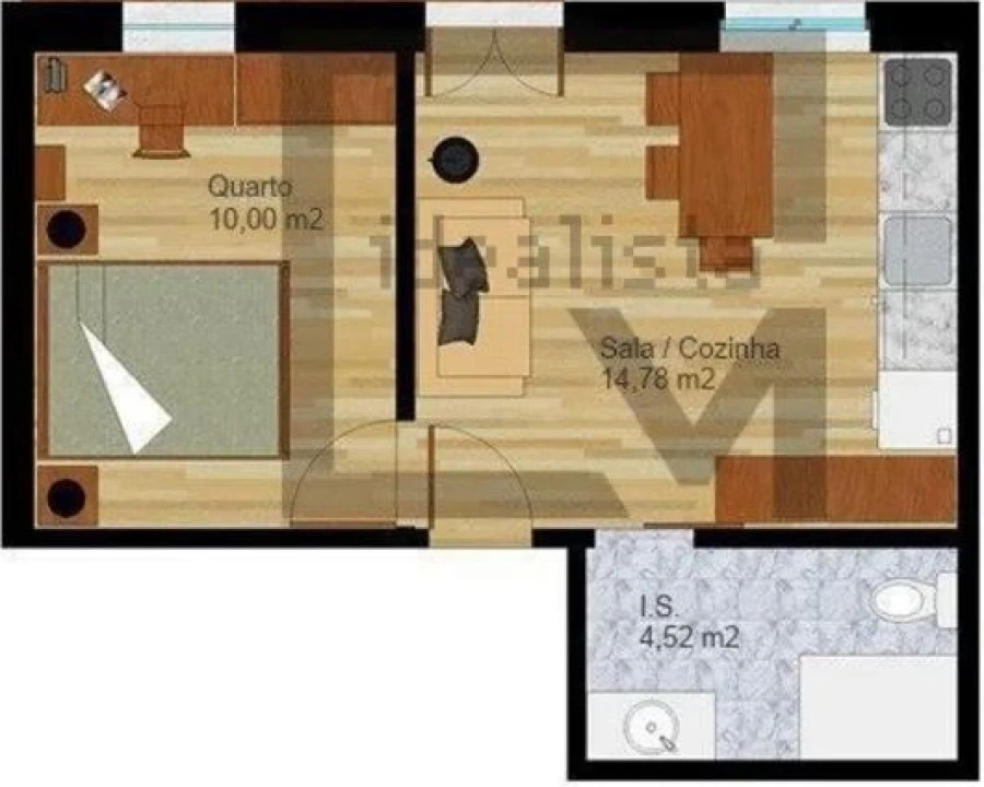 Apartamento T1 para Venda em Mafamude e Vilar do Paraíso Foto 16