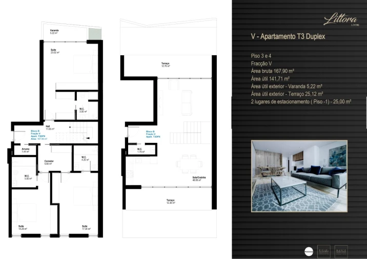 Apartamento T3 para Venda em Esgueira Planta 1