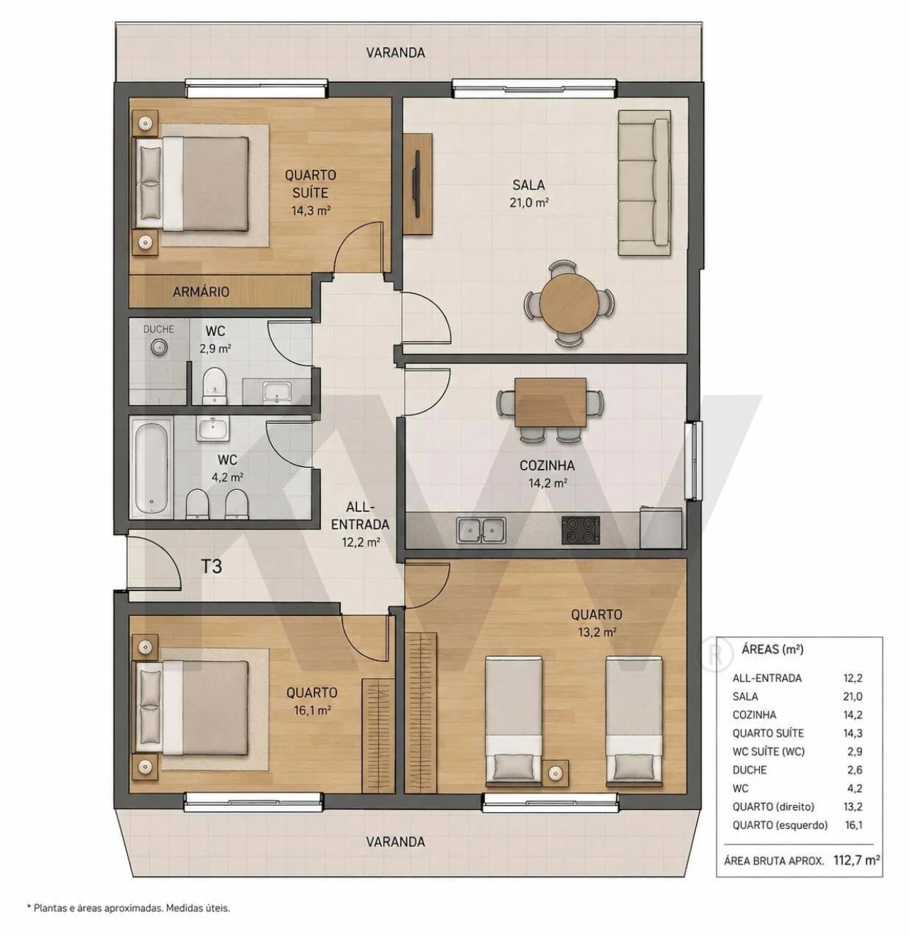 Apartamento T3 para Venda em Vila Real de Santo Antonio Foto 31