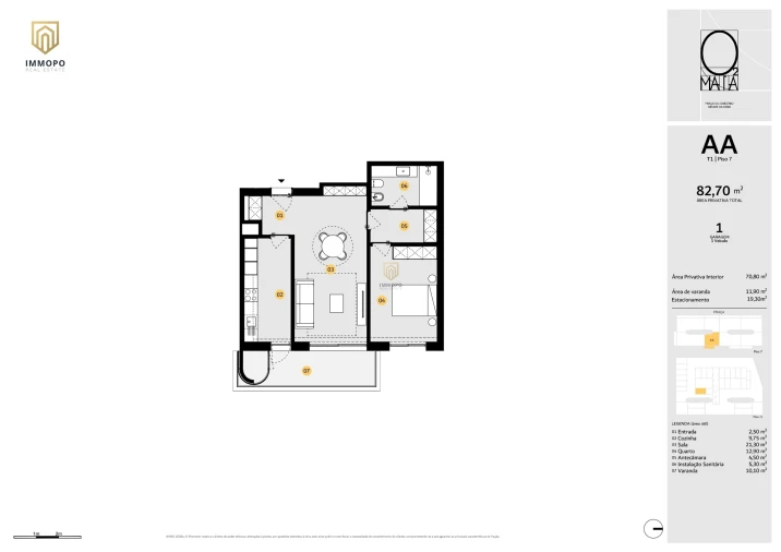 Apartamento T1 para Venda em Cidade da Maia Foto 29