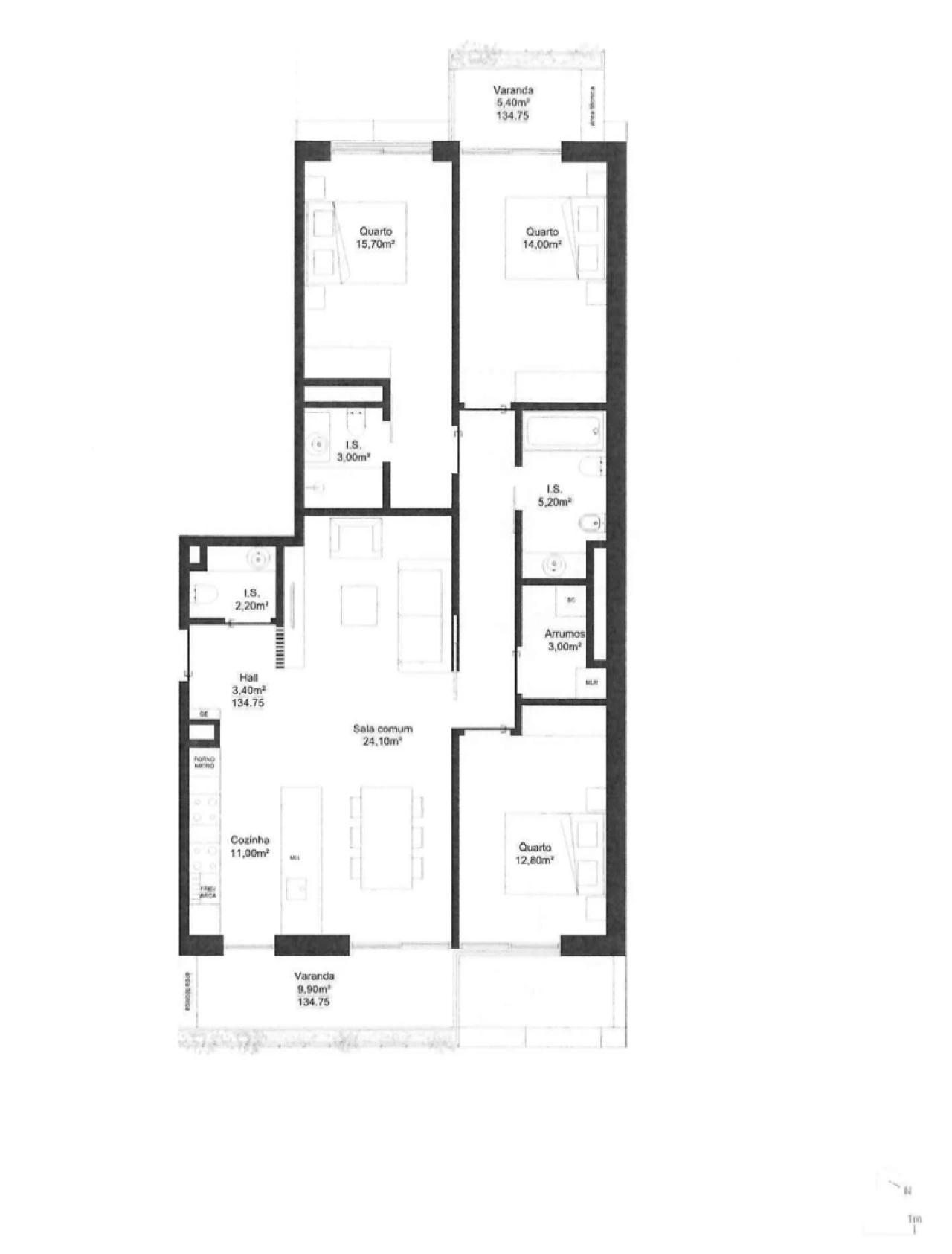 Apartamento T3 para Venda em Vila Nova de Famalicão e Calendário Foto 29