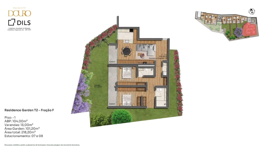 Apartamento T2 para Venda em Lordelo do Ouro e Massarelos Planta 1