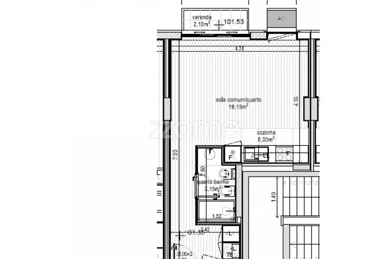 Apartamento T1 para Arrendamento em São Mamede de Infesta e Senhora da Hora Foto 23