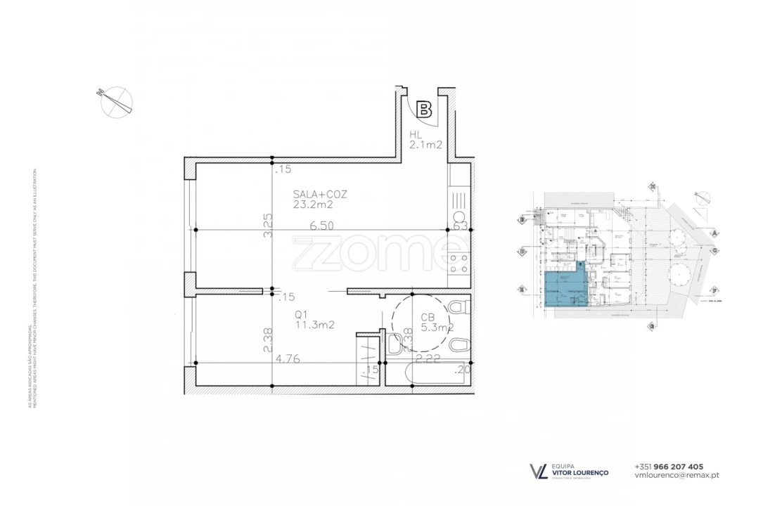 Apartamento T1 para Venda em Beato Foto 23