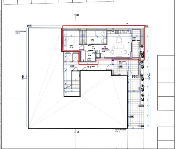 Apartamento T3 para Venda em Laranjeiro e Feijó Planta 2