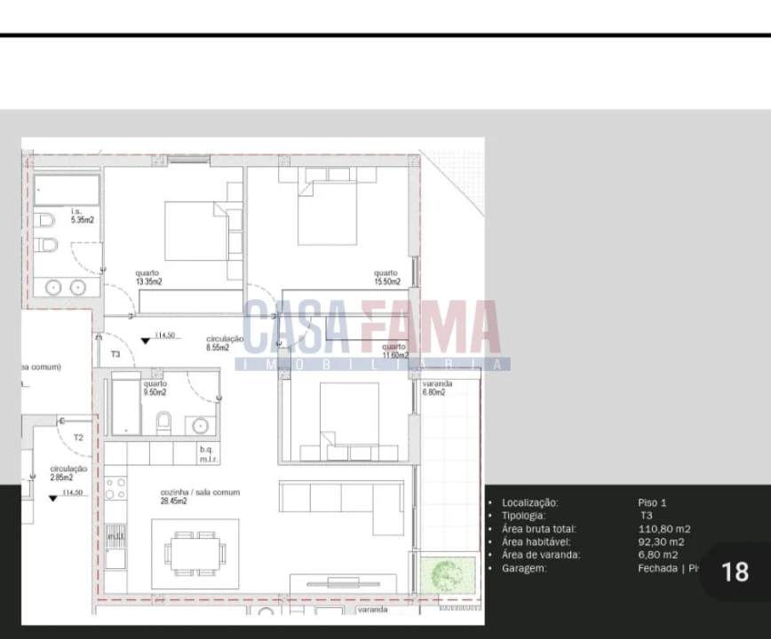 Apartamento T3 para Venda em Antas e Abade de Vermoim Foto 19