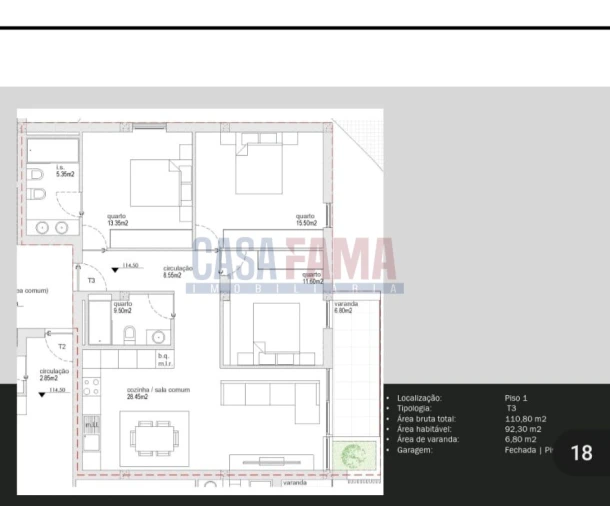 Apartamento T3 para Venda em Antas e Abade de Vermoim Foto 19
