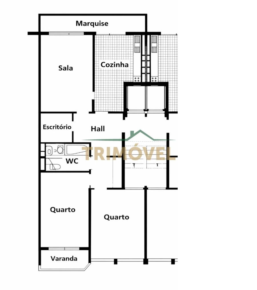 Apartamento T2 para Venda em São João da Madeira Foto 3