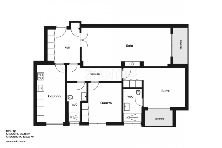 Apartamento T2 para Venda em Real, Dume e Semelhe Foto 19