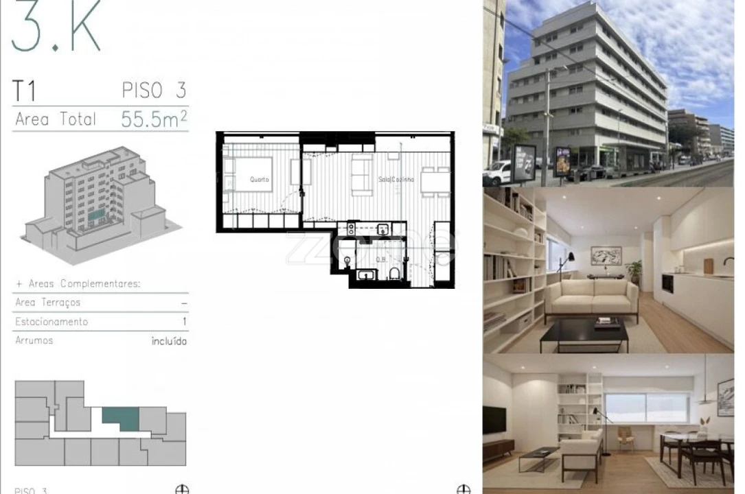 Apartamento T1 para Venda em Matosinhos e Leça da Palmeira Foto 3