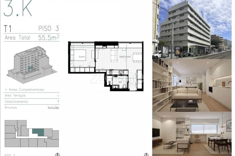 Apartamento T1 para Venda em Matosinhos e Leça da Palmeira Foto 3