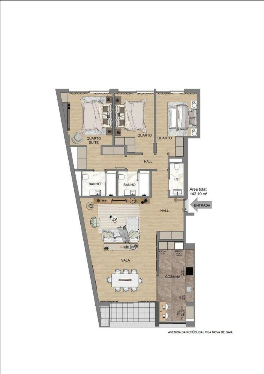 Apartamento T3 para Venda em Mafamude e Vilar do Paraíso Foto 29