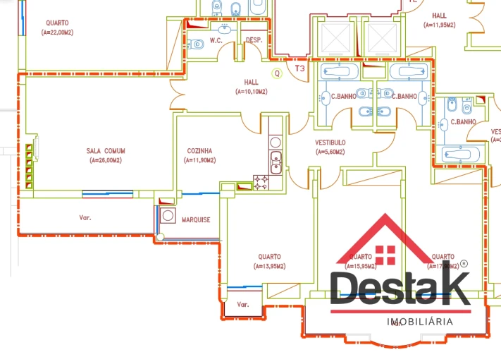 Apartamento T3 para Venda em Viseu Foto 7