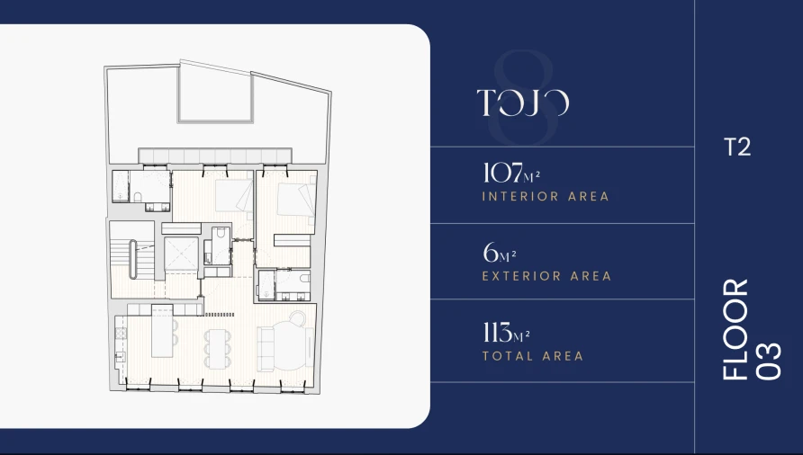 Apartamento T2 para Venda em Misericórdia Planta 1