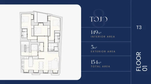 Apartamento T3 para Venda em Misericórdia