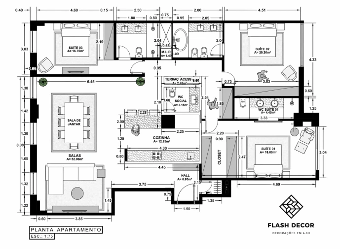 Apartamento T3 para Venda em Santo António Foto 15