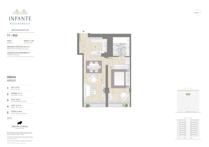 Apartamento T2 para Venda em Estrela Foto 16