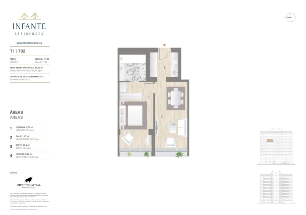 Apartamento T1 para Venda em Estrela Foto 13