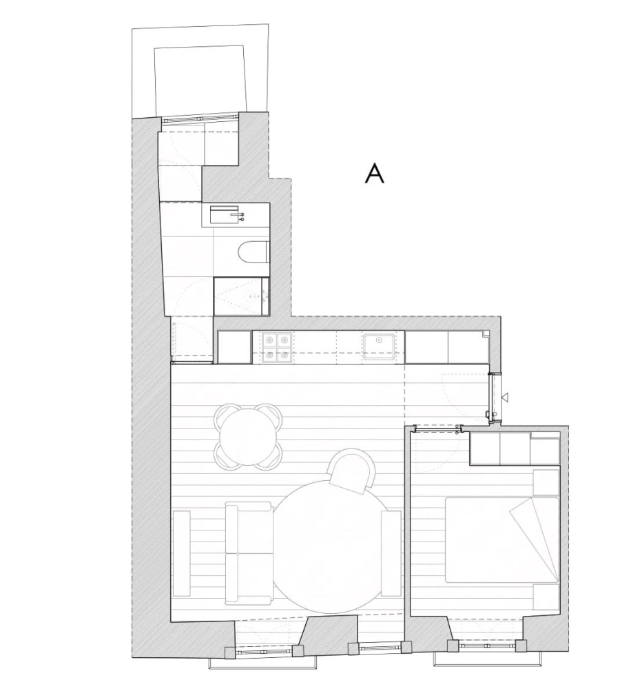 Apartamento T1 para Venda em Estrela Planta 2