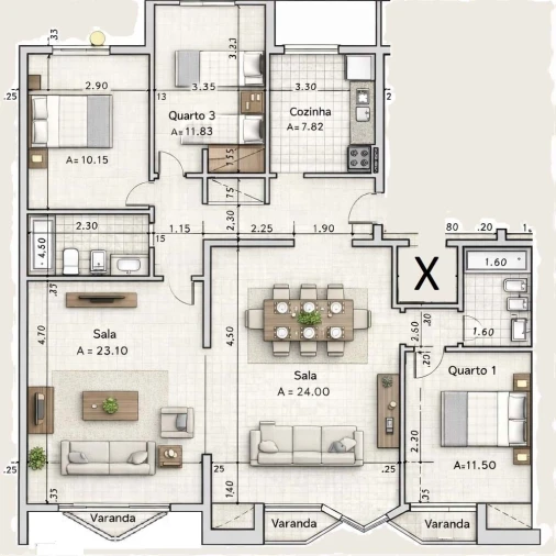 Apartamento T3 para Venda em Costa da Caparica Foto 33