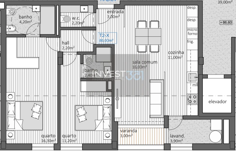 Apartamento T2 para Venda em Matosinhos e Leça da Palmeira Foto 9