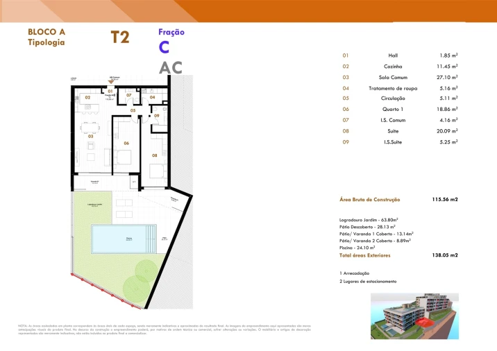 Apartamento T2 para Venda em Estreito de Camara de Lobos Foto 16