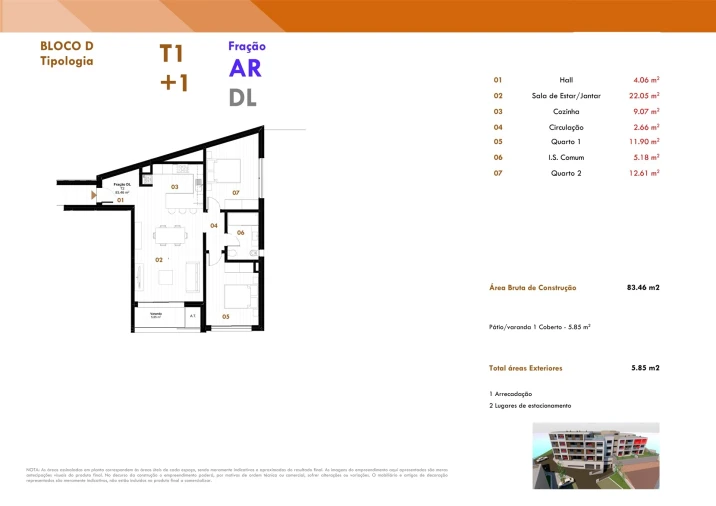 Apartamento T1 para Venda em Estreito de Camara de Lobos Foto 15
