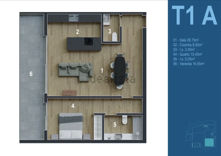 Apartamento T1 para Venda em Funchal (Santa Maria Maior) Foto 9