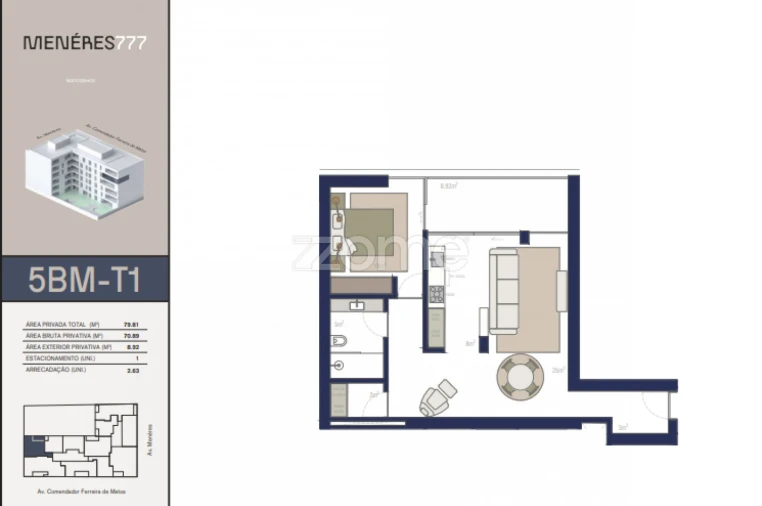 Apartamento T1 para Venda em Matosinhos e Leça da Palmeira