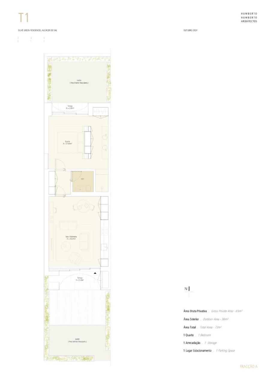 Apartamento T1 para Venda em Santa Maria do Castelo e Santiago e Santa Susana Planta 1