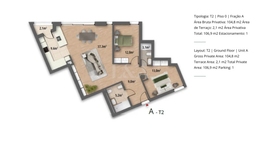 Apartamento T2 para Venda em Faro (Sé e São Pedro) Foto 19