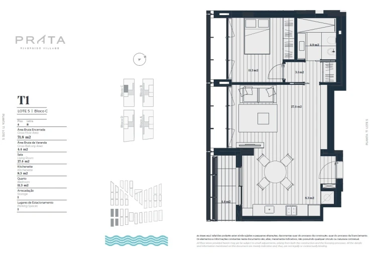 Apartamento T1 para Venda em Marvila Planta 1