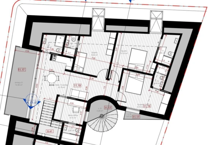 Apartamento T4 para Venda em Glória e Vera Cruz Planta 1