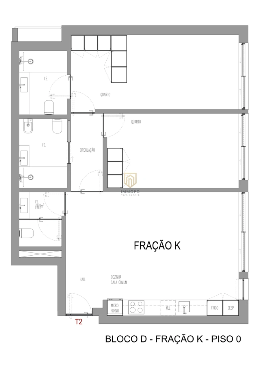 Apartamento T2 para Venda em Madalena Foto 22