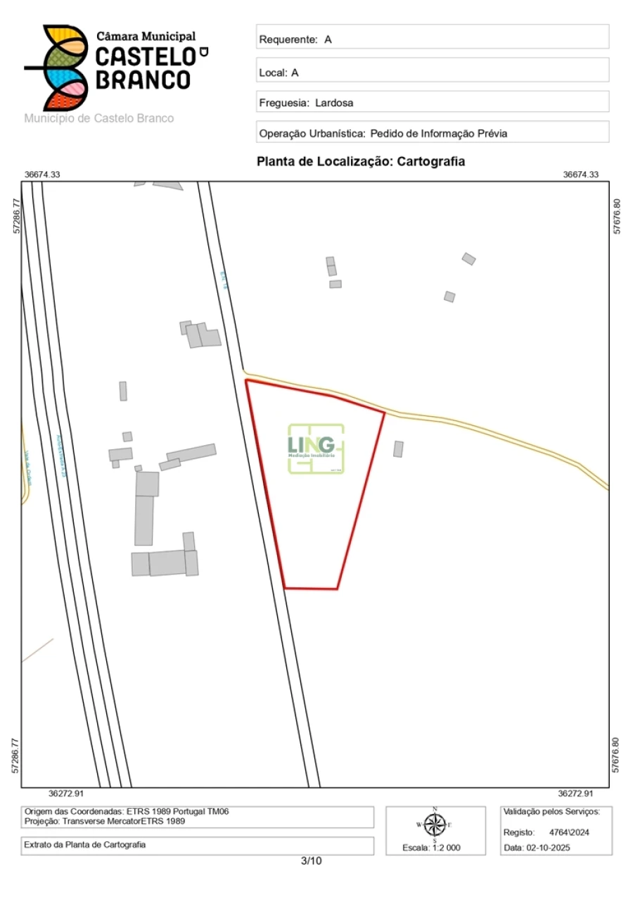 Terreno Agricola ou Rústico para Venda em Lardosa Planta 1