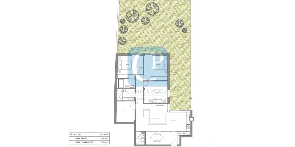 Apartamento T3 para Venda em Bonfim Planta 1