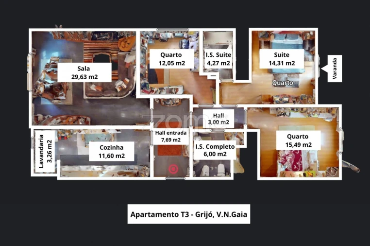 Apartamento T3 para Venda em Grijó e Sermonde Foto 30