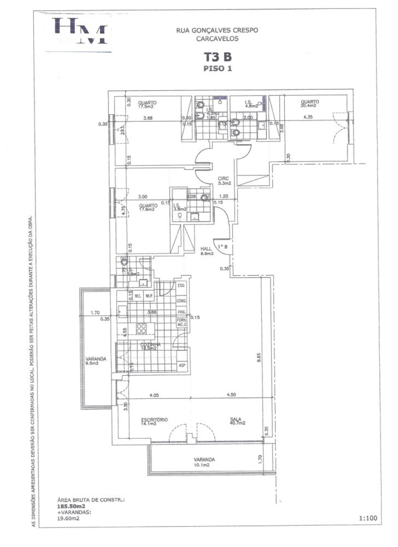 Apartamento T3 para Venda em Carcavelos e Parede Foto 8