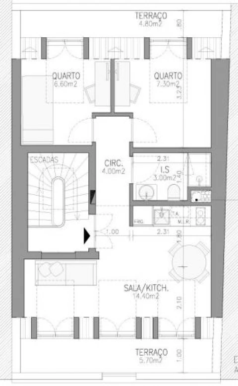 Apartamento T2 para Venda em São Vicente