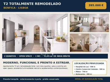 Apartamento T2 para Venda em Benfica