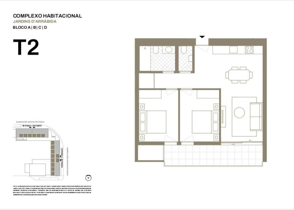 Apartamento T2 para Venda em Santa Marinha e São Pedro da Afurada Foto 11
