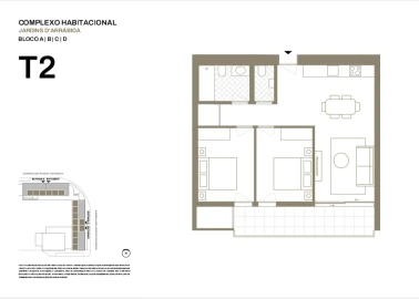 Apartamento T2 para Venda em Santa Marinha e São Pedro da Afurada