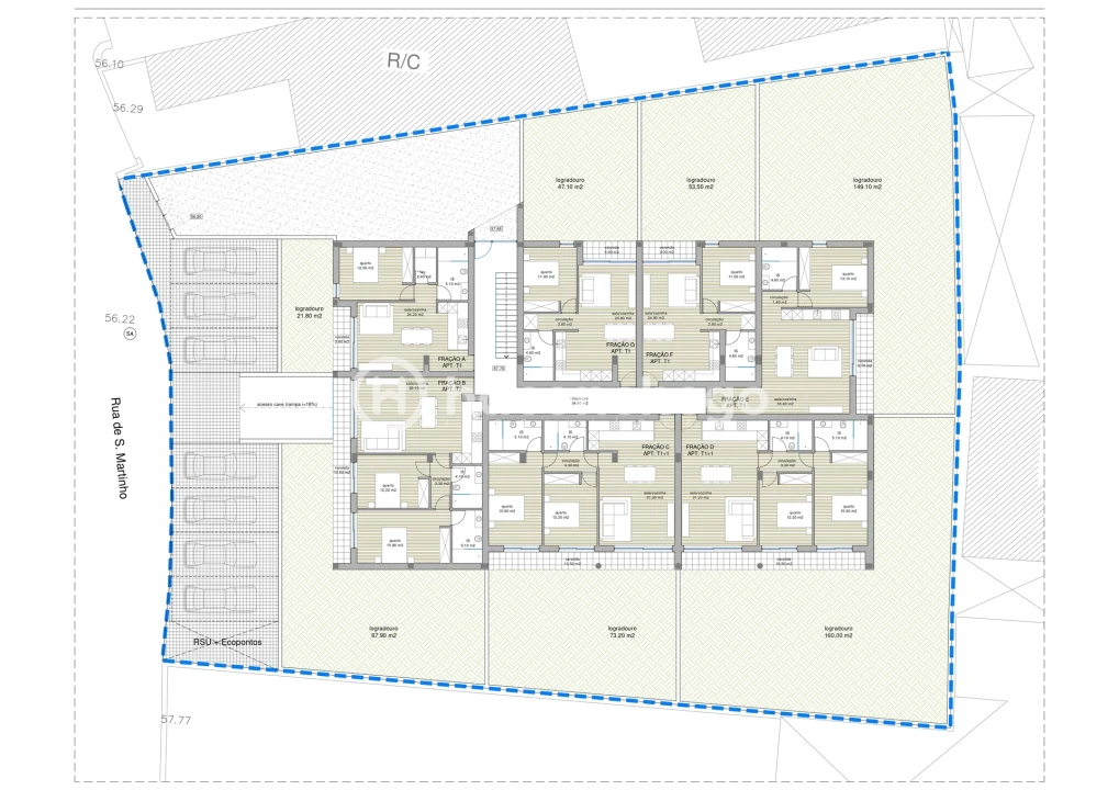 Apartamento T2 para Venda em Manhente Planta 2