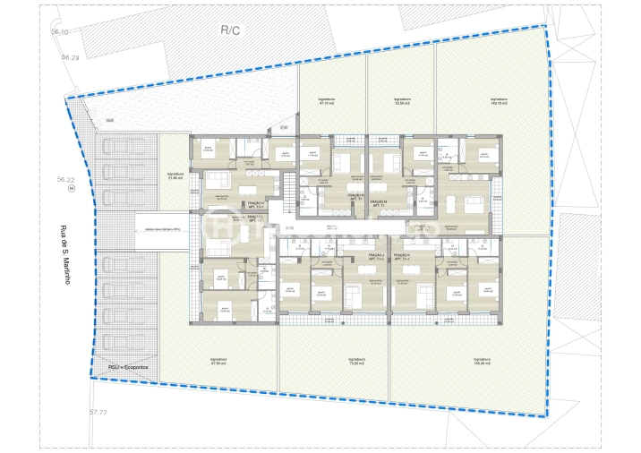 Apartamento T2 para Venda em Manhente Planta 1