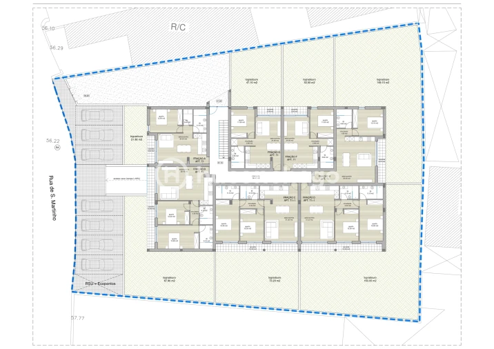 Apartamento T2 para Venda em Manhente Planta 2