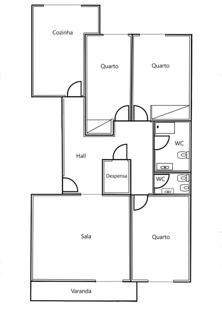Apartamento T3 para Venda em Sesimbra (Santiago) Planta 1