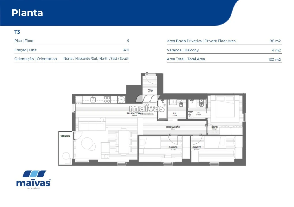 Apartamento T3 para Venda em Matosinhos e Leça da Palmeira Foto 9