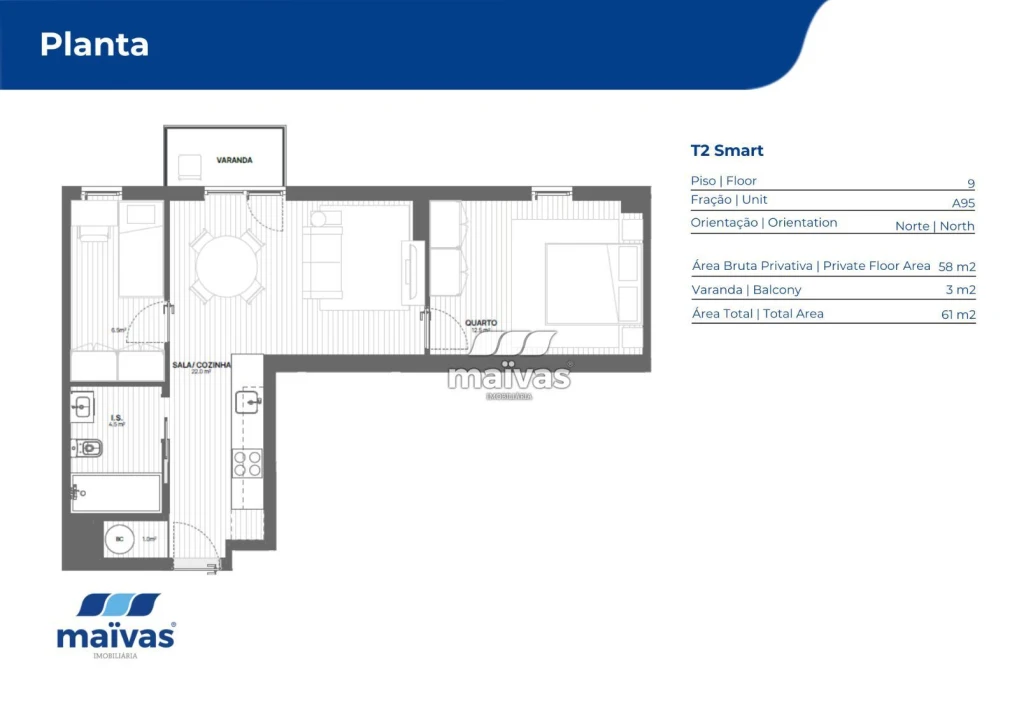 Apartamento T2 para Venda em Matosinhos e Leça da Palmeira Foto 11