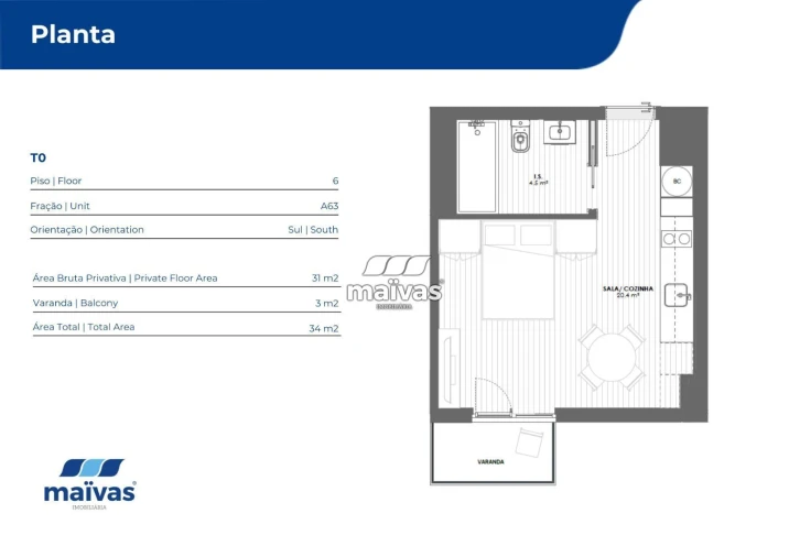 Apartamento T0 para Venda em Matosinhos e Leça da Palmeira Foto 9