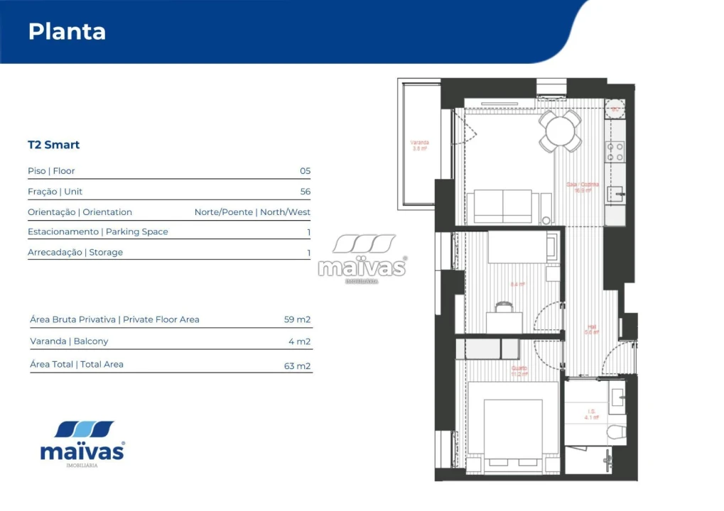 Apartamento T2 para Venda em Matosinhos e Leça da Palmeira Foto 8